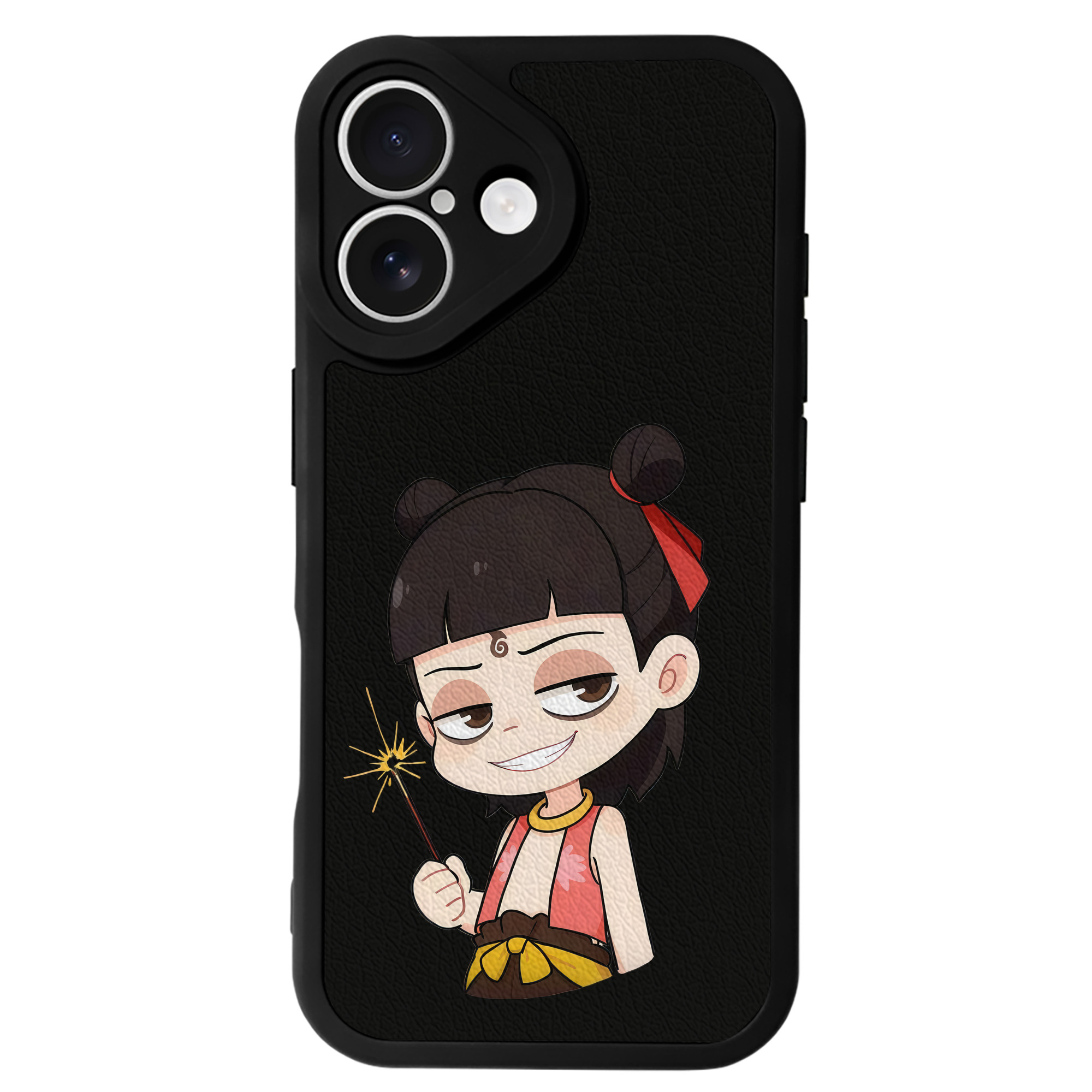 （画像用） Ne Zha 2 ナタ 魔童の大暴れ 【iPhone 16シリーズ対応】シリコンスマホケース（レザー調） 材質：シリコン